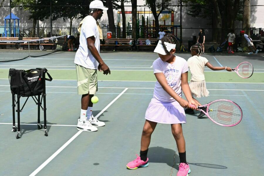 Tennis practice summer